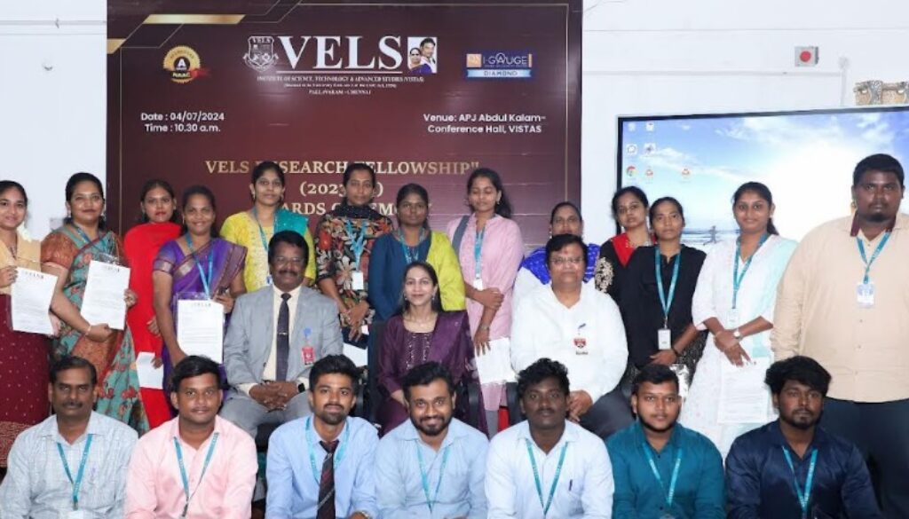 Vels University Awards Rs 1.5 Crore in Research Fellowship Grants to Promote Academic Excellence