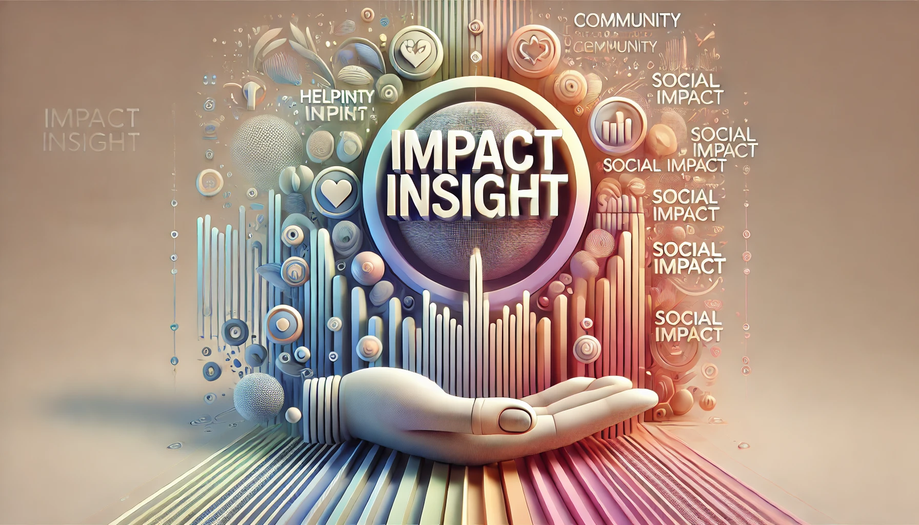 DALL·E 2024-09-09 17.34.17 - A high-quality, 3D-like image for the heading 'IMPACT INSIGHT,' with the text covering 70% of the image at the top center in Arial bold font, and the