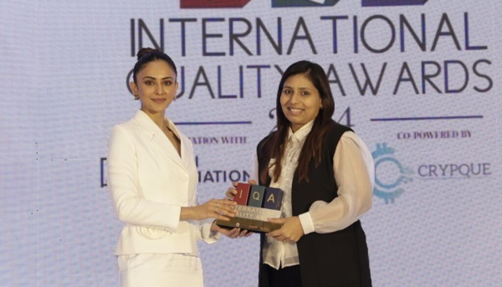 Celebrated Fashion Designer, Ketki Biyani Clinches International Quality Award 2024