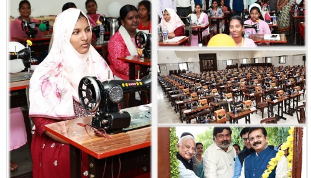 Rotary District Governor Rtn. N.S. Saravanan Inaugurates Rotary's Tailoring Skill Development Centre at Dr MGR Janaki College