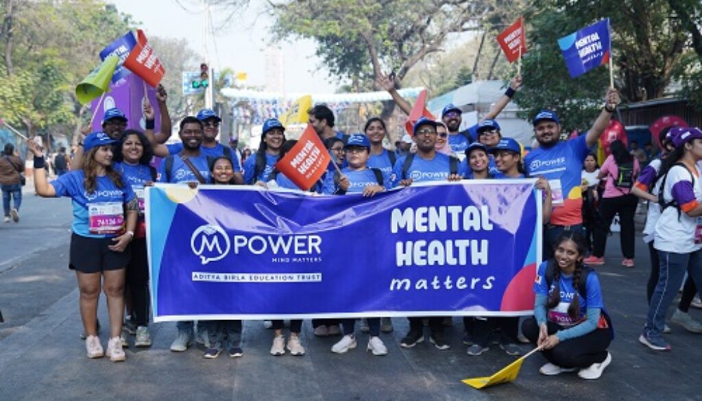 "Mpower and Aditya Birla Group Join Forces at Tata Mumbai Marathon to Champion Mental Health Awareness"