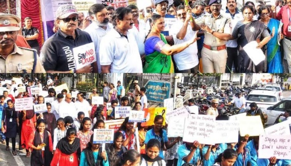 Sanghamitra 'Peace Walk' - Rotary International District 3234's United Efforts with Queen Mary's College to Combat Drug Addiction