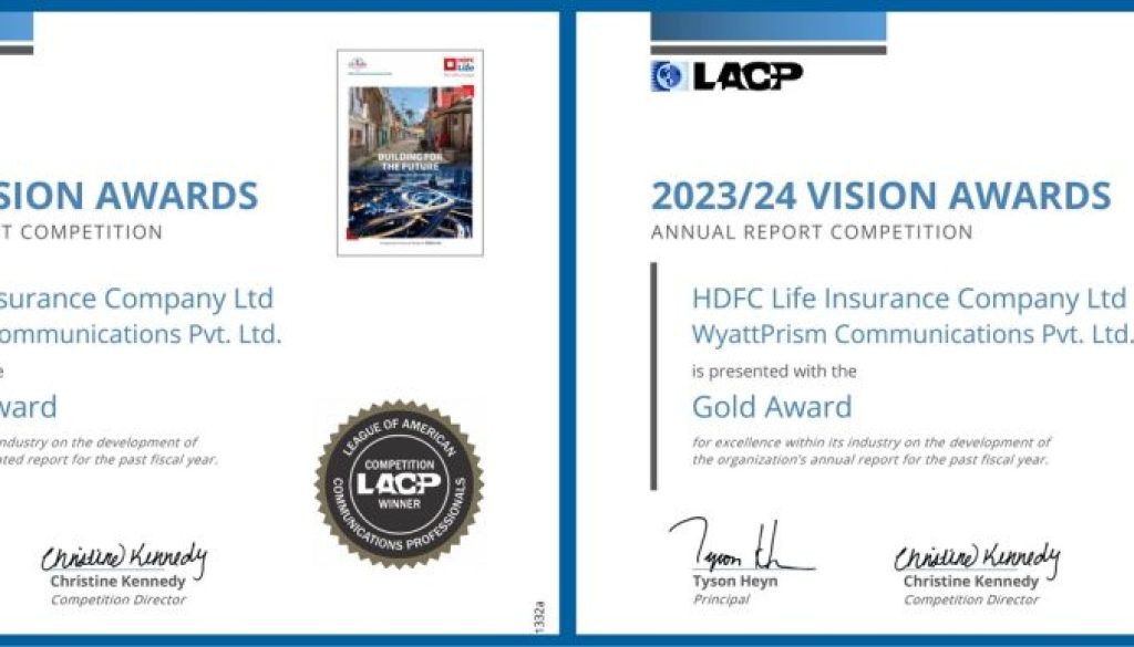 Dual Recognition for HDFC Life at the LACP Vision Awards FY 23/24