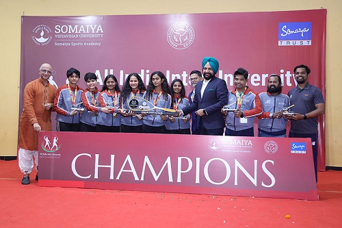 Somaiya Vidyavihar University Squash Teams Secure Double Victory at AIU All India Inter-University Championship