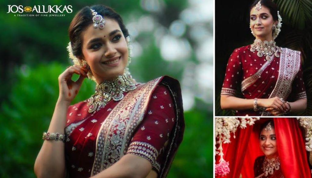 Jos Alukkas Crafts an Exclusive Ruby & Polki Necklace for Keerthy Suresh's Wedding