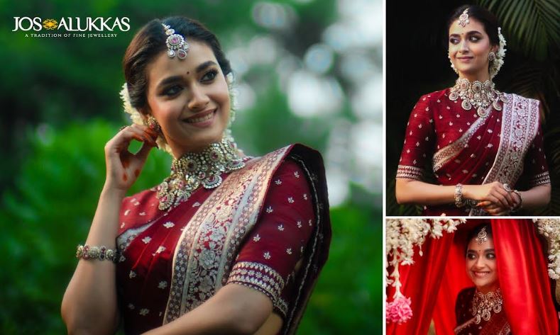 Jos Alukkas Crafts an Exclusive Ruby & Polki Necklace for Keerthy Suresh's Wedding