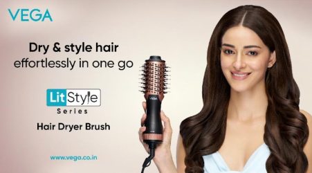 "Drying & Styling in One Go" - Made Possible with Vega LitStyle Hair Dryer Brush and Ananya Panday